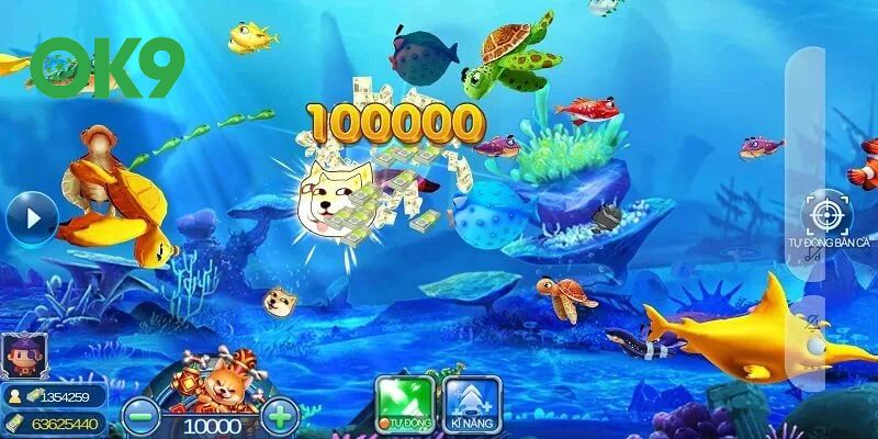 Các loài cá trong game có đặc điểm riêng